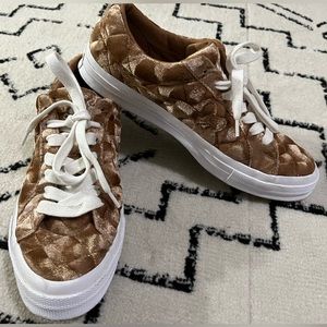 Golf Le Fleur Velvet Brown Sugar Converse Sneakers Men’s 9.5 women’s 11.5